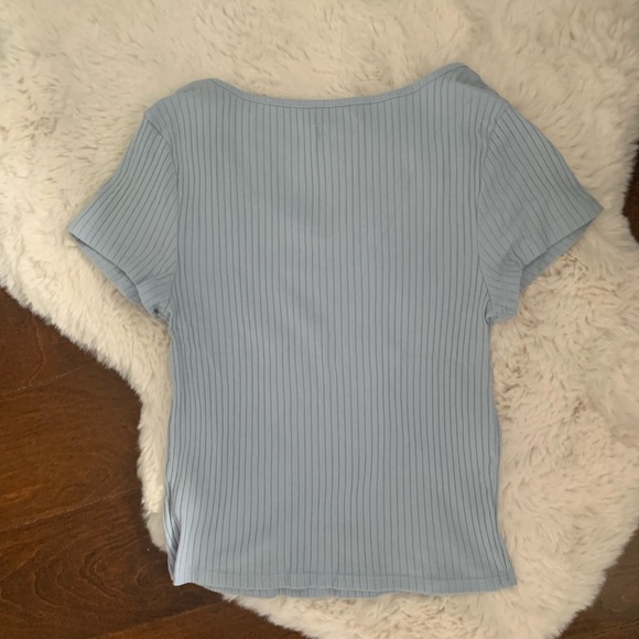 Wild Fable Fitted Blue Tee (S) - Picture 2 of 4